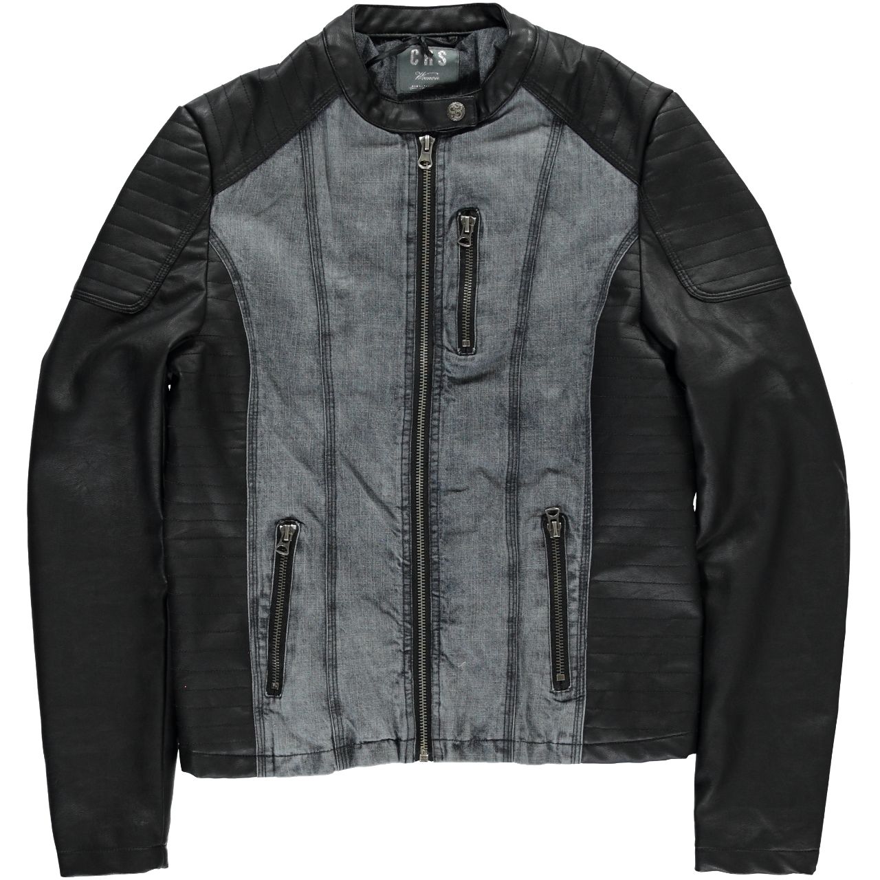 AMINA PU Denim Jacket